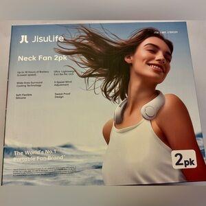 JisuLife White Neck Fan - 2-Pack